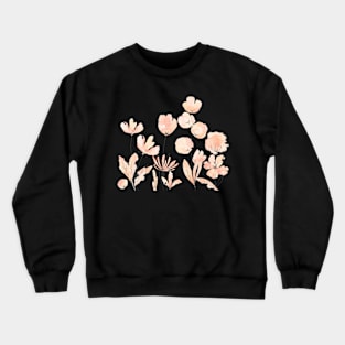 Flowers on Blue Crewneck Sweatshirt